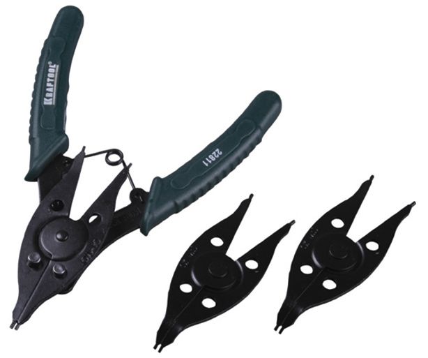 Съемник стопорных колец KRAFTOOL, внешний/внутренний, 12-в-1