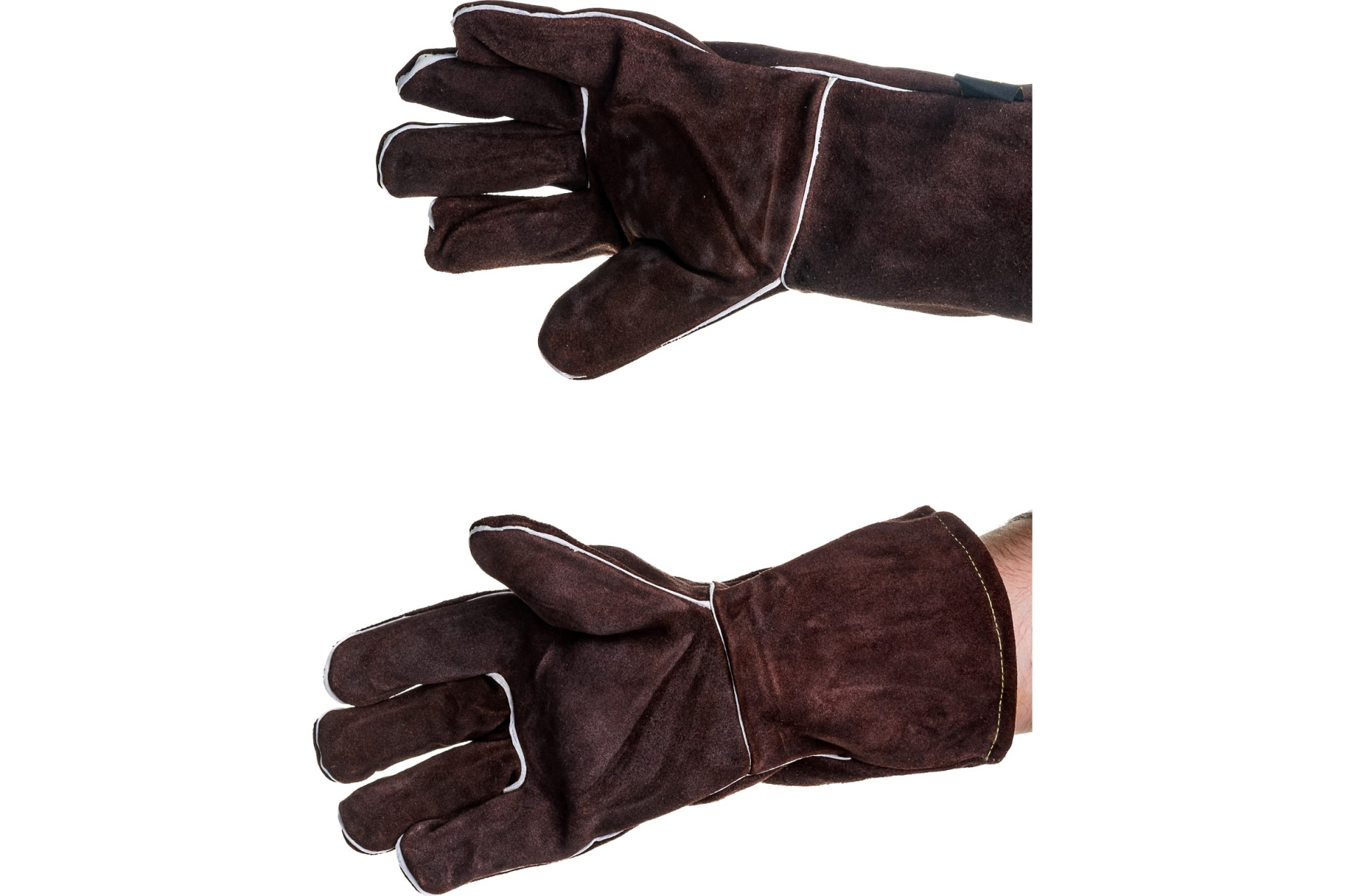 Краги спилковые Kevlar (коричневые) Norma STG1200 (ПАКИСТАН)