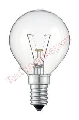 Стандартная лампа накаливания PHILIPS P45 40Вт E14 прозрачная C0018681
