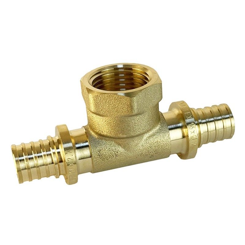 Тройник надвижной с переходом на нар.р. 16(2,2) х 3/4" х 16(2,2) (VALFEX) (120/5) К