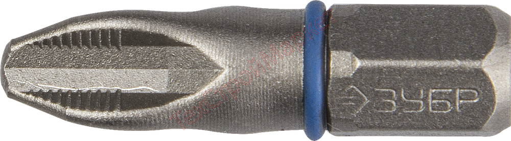 Биты ЗУБР "ЭКСПЕРТ" торсионные кованые, обточенные, хромомолибденовая сталь, тип хвостовика C 1/4", PH3, 25мм, 2шт