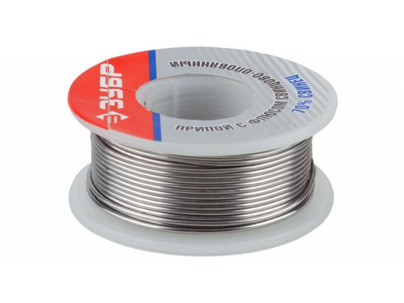 Припой оловянно-свинцовый, 30% Sn / 70% Pb, 25гр ЗУБР