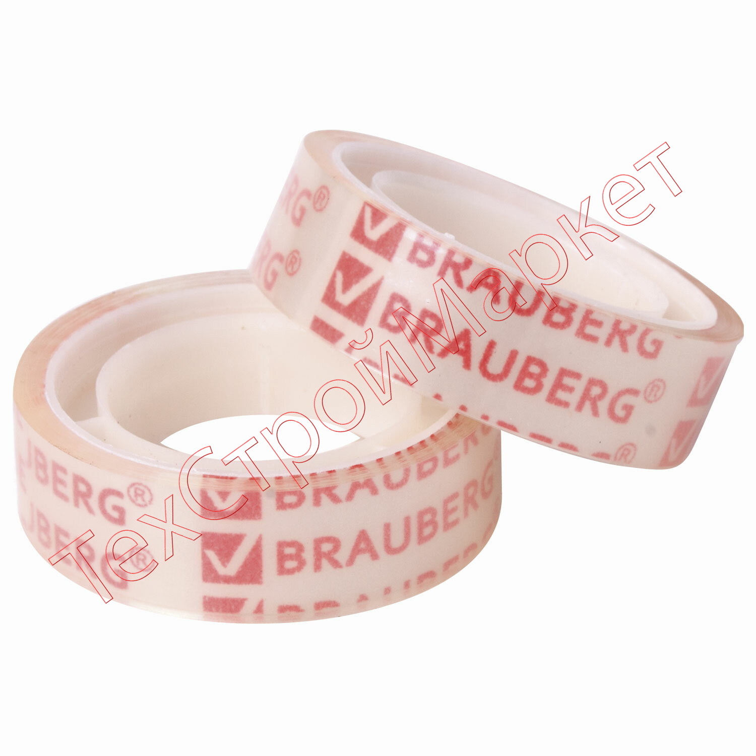 Клейкие ленты 12 мм х 10 м канцелярские BRAUBERG, комплект 12 шт., прозрачные, гарантированная длина, 223122