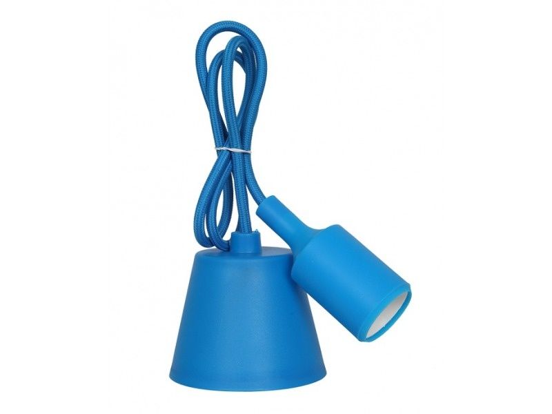 Светильник-Патрон силиконовый со шнуром 1м, синий IN HOME Е27