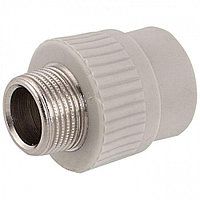 Муфта переходная наружная резьба 25*3/4 Серая 