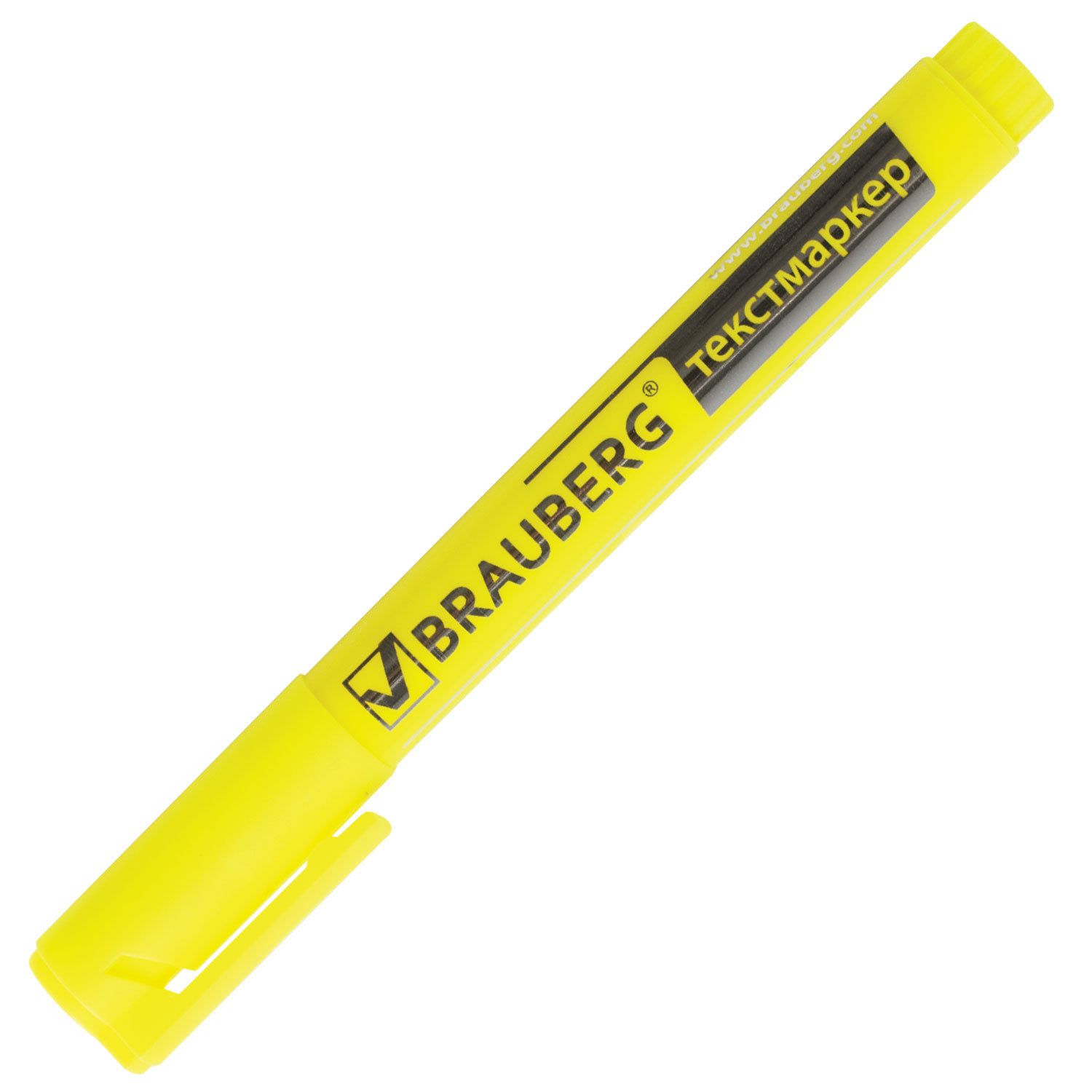 Текстовыделитель BRAUBERG "Energy", ЖЕЛТЫЙ, линия 1-3 мм, 150482