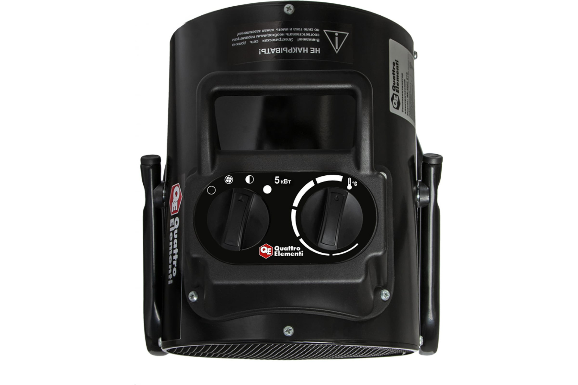 Нагреватель воздуха электрический QUATTRO ELEMENTI QE-5000 ETS с ТЭН (5кВт, 260 м.куб/ч, 220 В, режим вентилятора, 3.7кг)