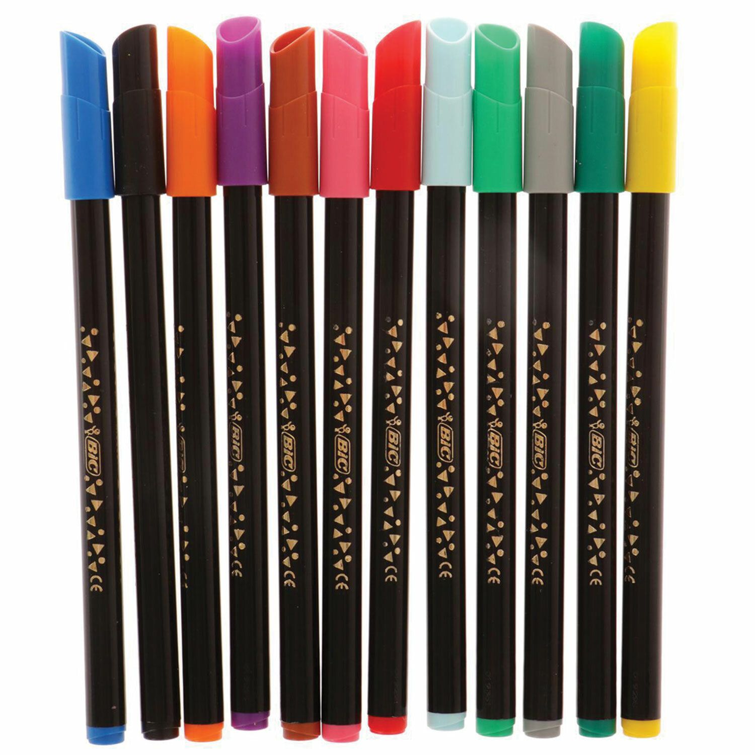 Фломастеры 12 ЦВЕТОВ BIC "Color UP", суперсмываемые, вентилируемый колпачок, 964900