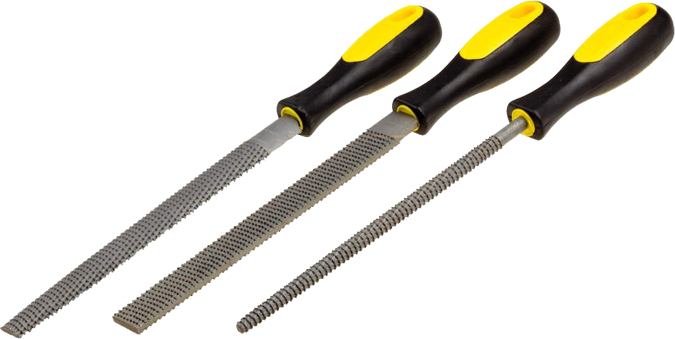 Набор Рашпили, пластмассовая двухкомпонентная рукоятка, 200 мм, 3 шт STAYER " PROFI" 