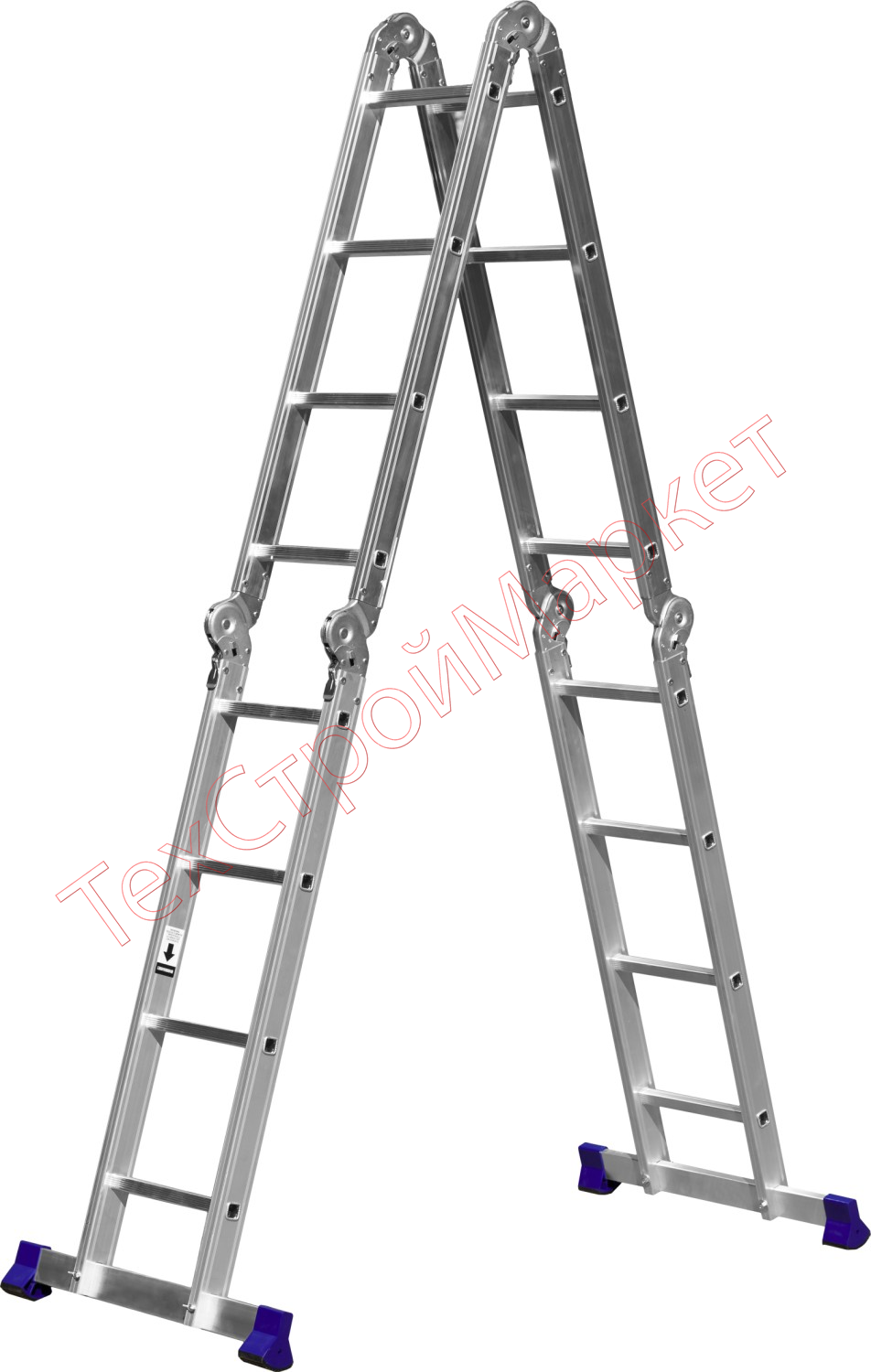 СИБИН ЛТ-44 лестница-трансформер, 4x4 ступени, алюминиевая.