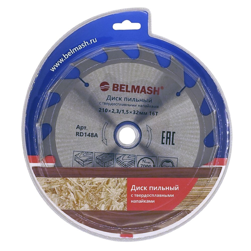 Диск пильный BELMASH 210x2,3/1,5x32/30; 16T