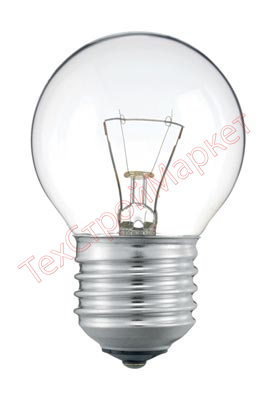 Стандартная лампа накаливания PHILIPS P45 40Вт E27 прозрачная C0018682