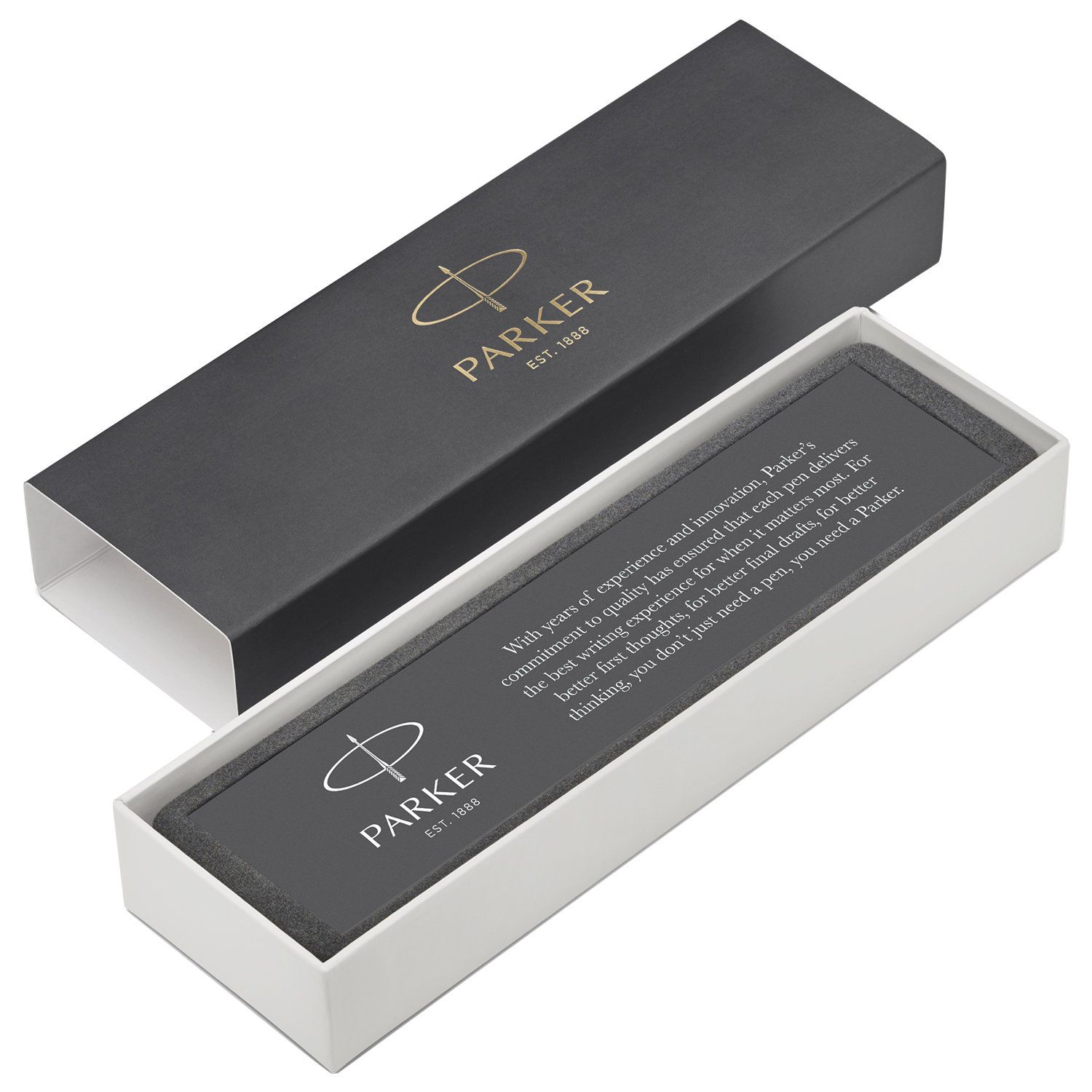 Ручка шариковая PARKER "Jotter XL", УТОЛЩЕННЫЙ корпус, серый матовый лак, детали из нержавеющей стали, синяя, 2068360