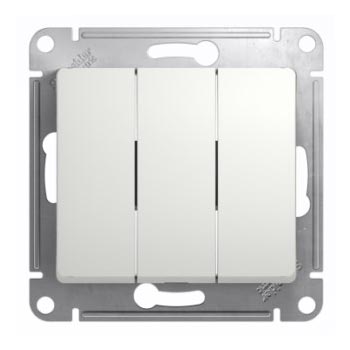 Выключатель 3-клавишный Schneider Electric GLOSSA GSL000131 сх.3 механизм белый