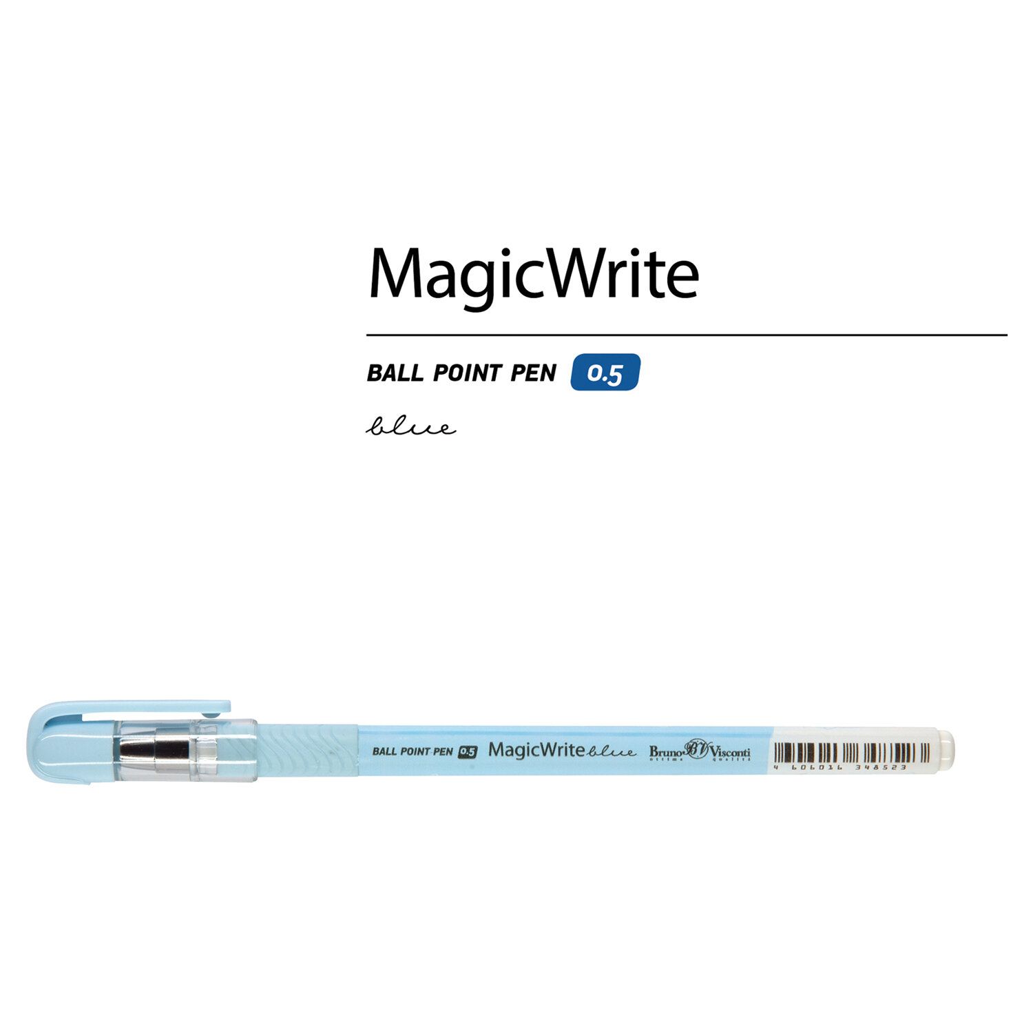Ручка шариковая с грипом BRUNO VISCONTI MagicWrite, СИНЯЯ, Зайка, узел 0,5 мм, линия письма 0,3 мм, 20-0240/01