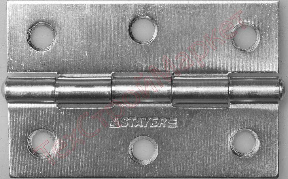 Петля дверная STAYER "MASTER" универсальная, цвет белый цинк, 75мм