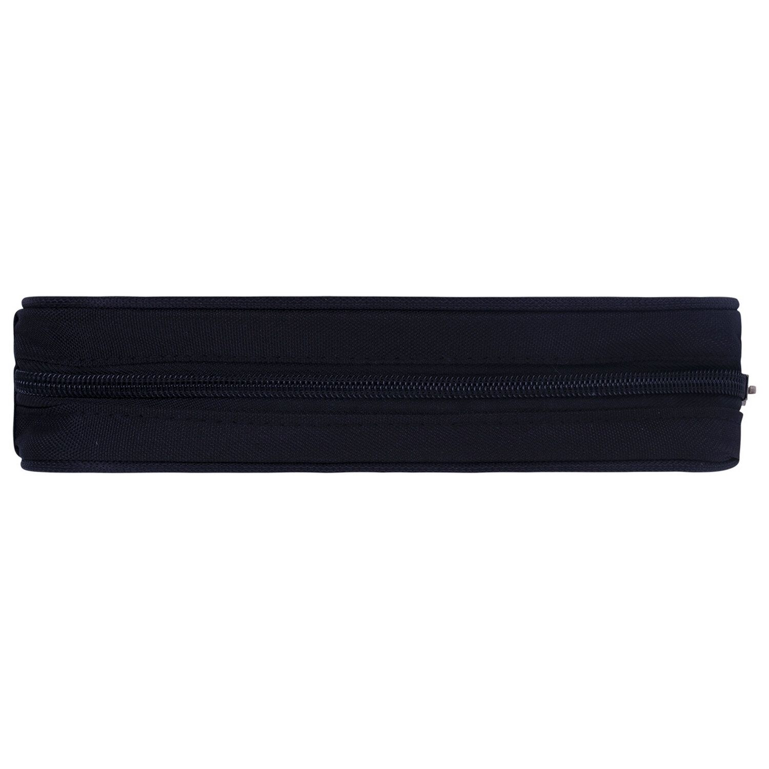 Пенал-косметичка BRAUBERG овальный, полиэстер, "Black", 22х9х5 см, 229271