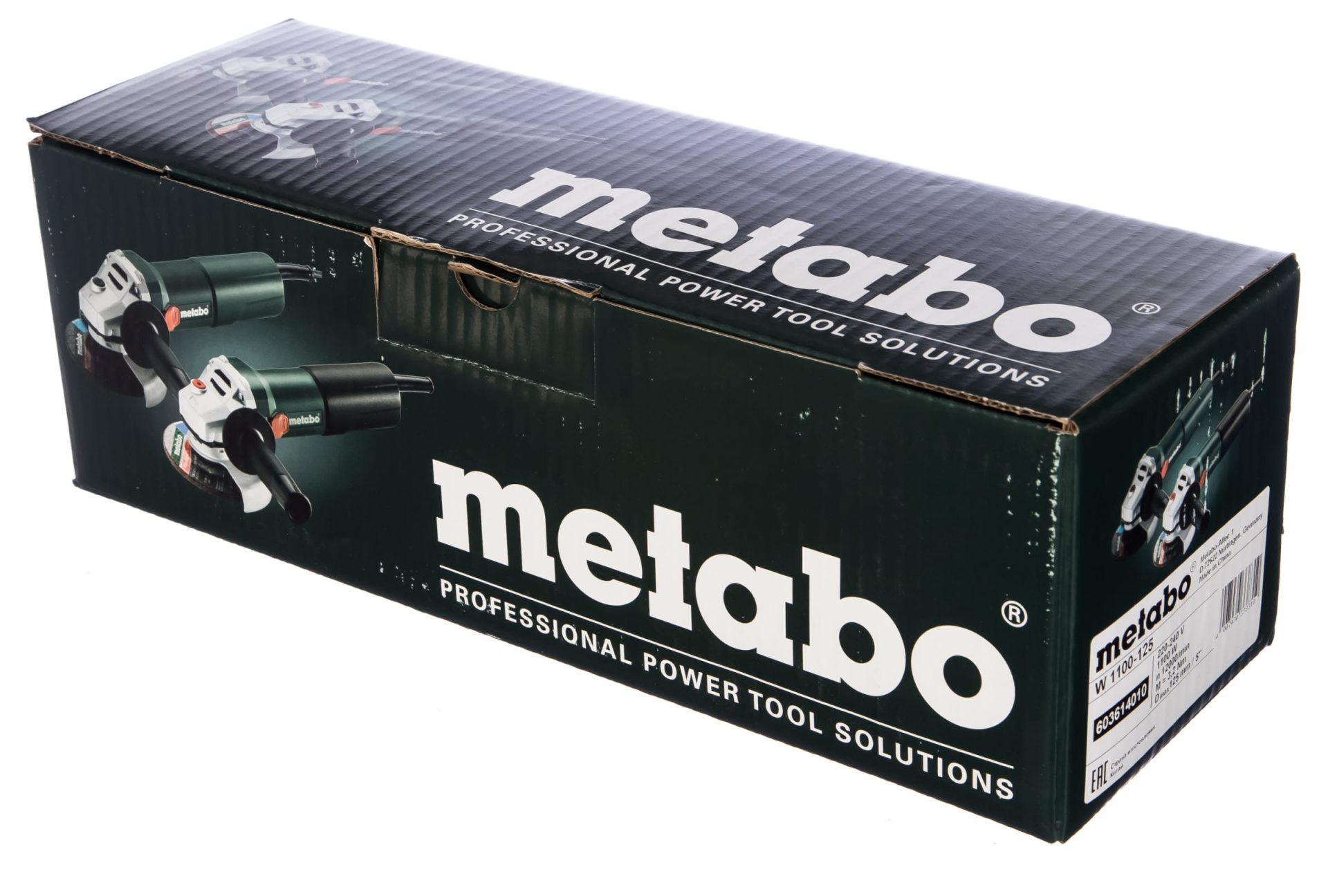 Машина шлифовальная угловая Metabo W 1100-125 УШМ 1100вт,125мм,картон