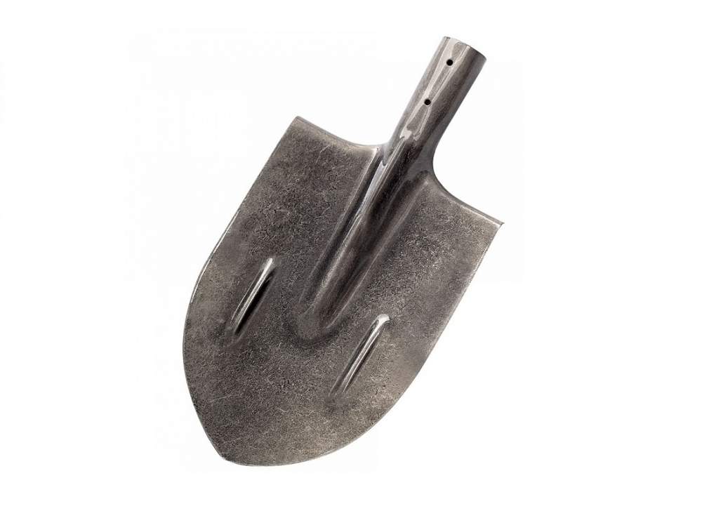 Лопата штыковая из рельсовой стали, без черенка, размер 210*290*408мм