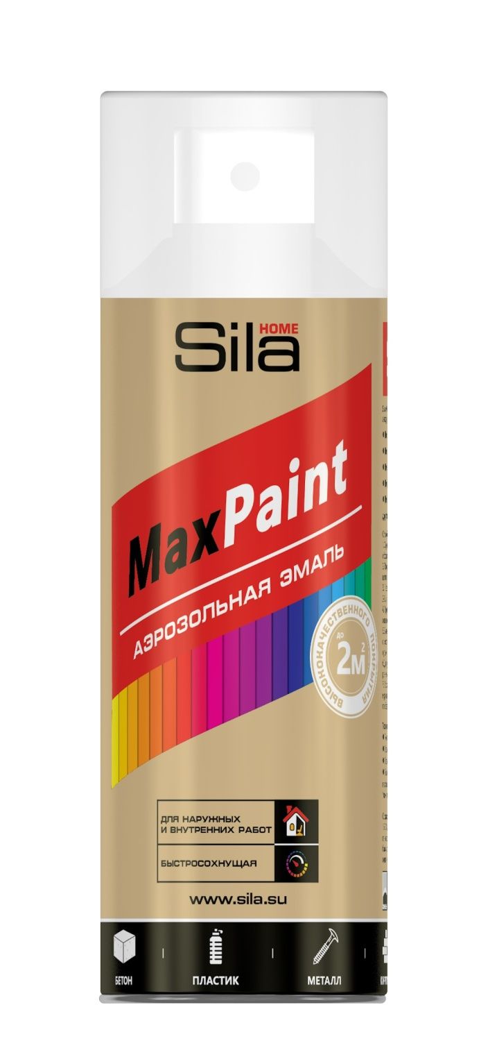 Краска аэрозольная Sila HOME Max Paint, лак матовый