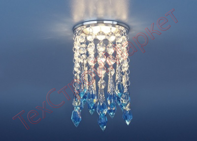 Точечный светильник Elektrostandard 2012 MR16 хром/прозрачный/голубой (CH/Сlear/BL) Strotskis a02578