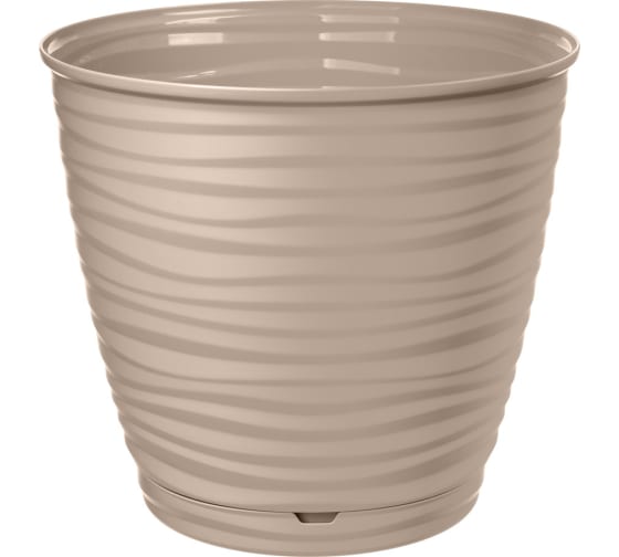 Горшок для цветов "Saffron" D177мм, 2,6л с поддоном (бежевый)