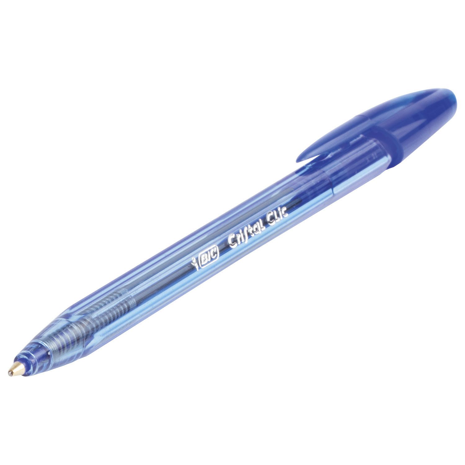 Ручка шариковая автоматическая BIC "Cristal Clic", корпус тонированный, СИНЯЯ, узел 1 мм, линия письма 0,32 мм, 8507332