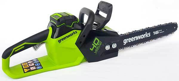 Пила цепная аккумуляторная GreenWorks  GD40CS18, 40V, 40 см, бесщеточная,  до 1,8 КВТ, без АКБ и ЗУ