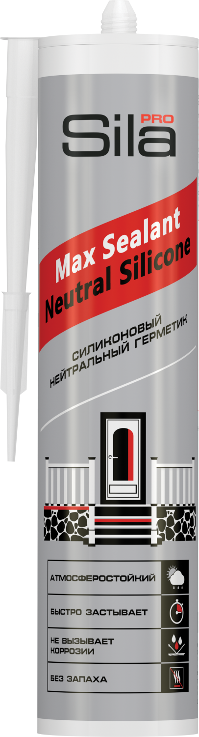 Герметик силиконовый нейтральный, белый, Sila PRO Max Sealant Neutral Silicone, 280 мл