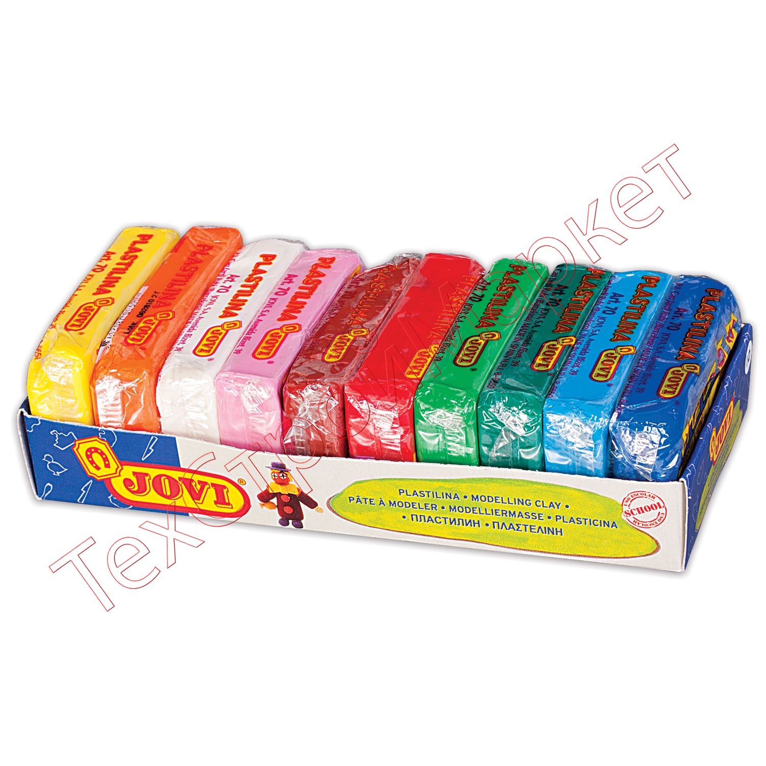 Пластилин на растительной основе JOVI (Испания), 10 цветов, 500 г, 70/10S