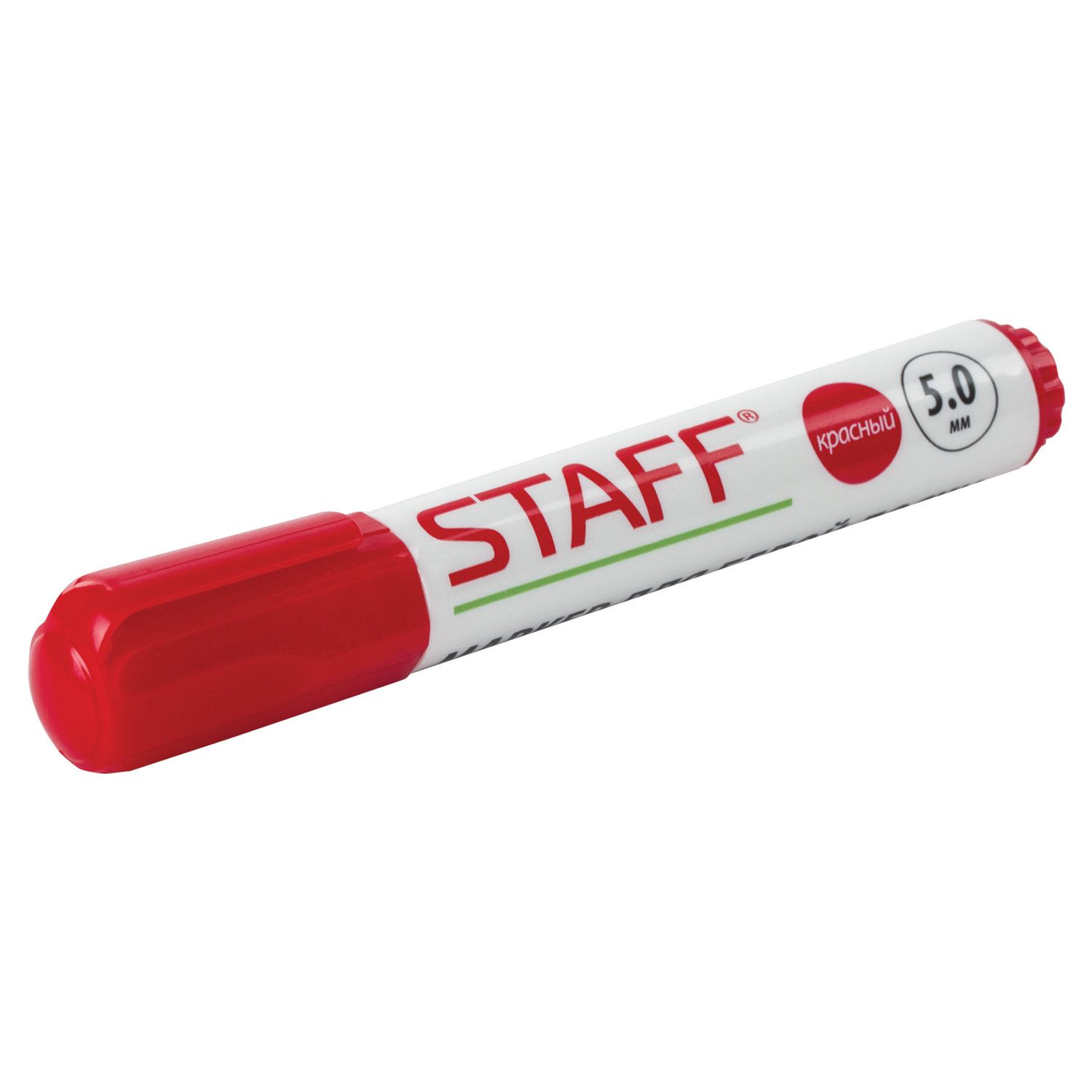 Маркер стираемый для белой доски КРАСНЫЙ, STAFF "Manager", 5 мм, с клипом, 151493