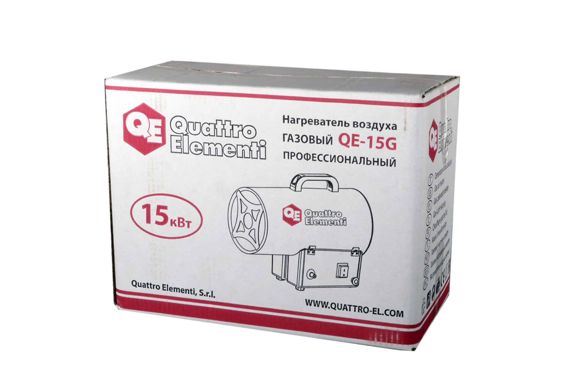 Пушка газовая теплова QUATTRO ELEMENTI QE-15G (15кВт, 290 м.куб/ч, 3,8к