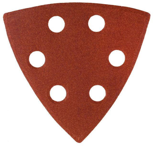 Треугольник шлифовальный универсальный на велкро основе, 6 отверстий, Р180, 93х93х93 ЗУБР "МАСТЕР" 