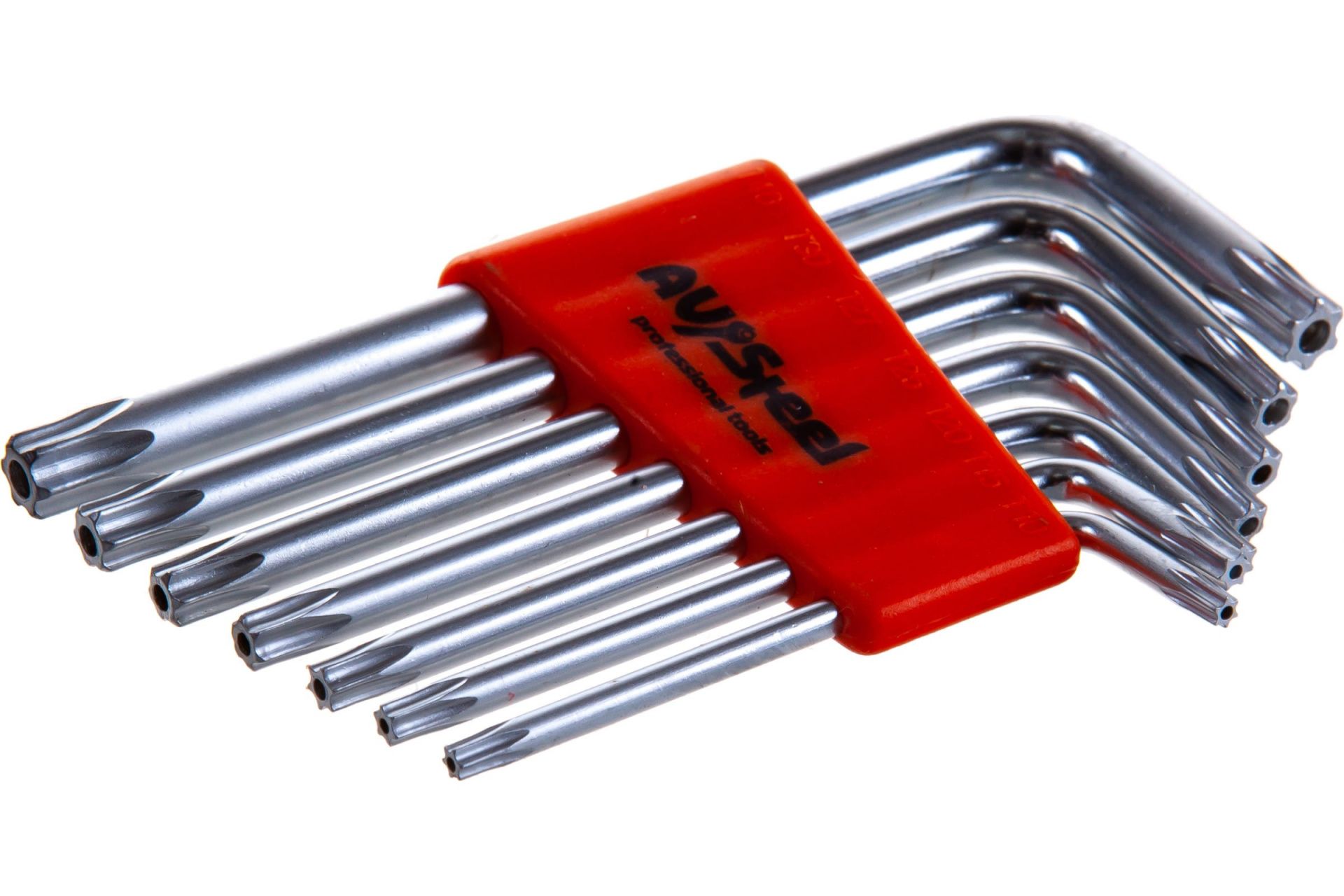 Набор ключей Г-образных TORX с отверстием TH10-TH40 "AV Steel" 7 предм. AV-367307	