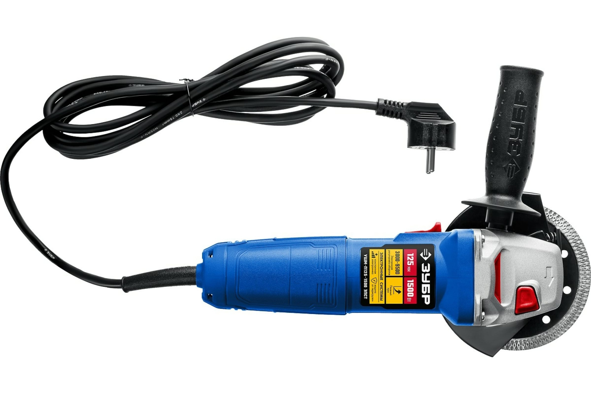 Машина шлифовальная угловая 125 мм, 1500 Вт, регулировка оборотов, серия Профессионал. ЗУБР