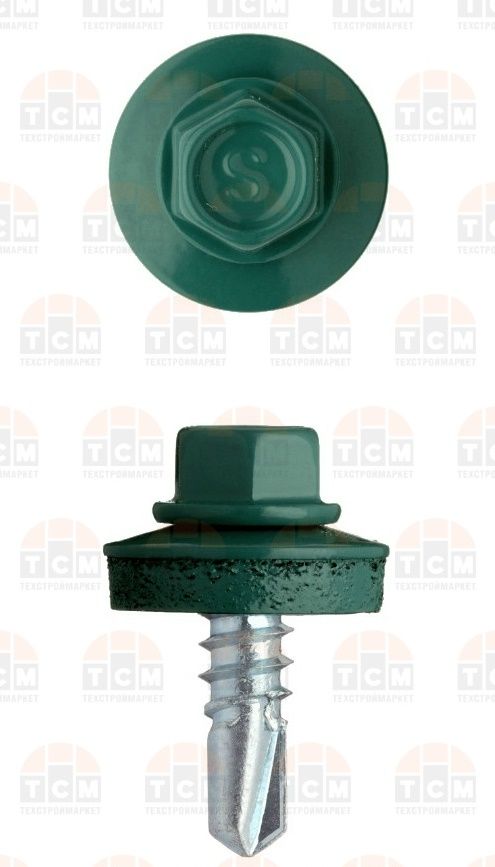 Саморез кровельный 4,8*29мм - зеленый (6005)