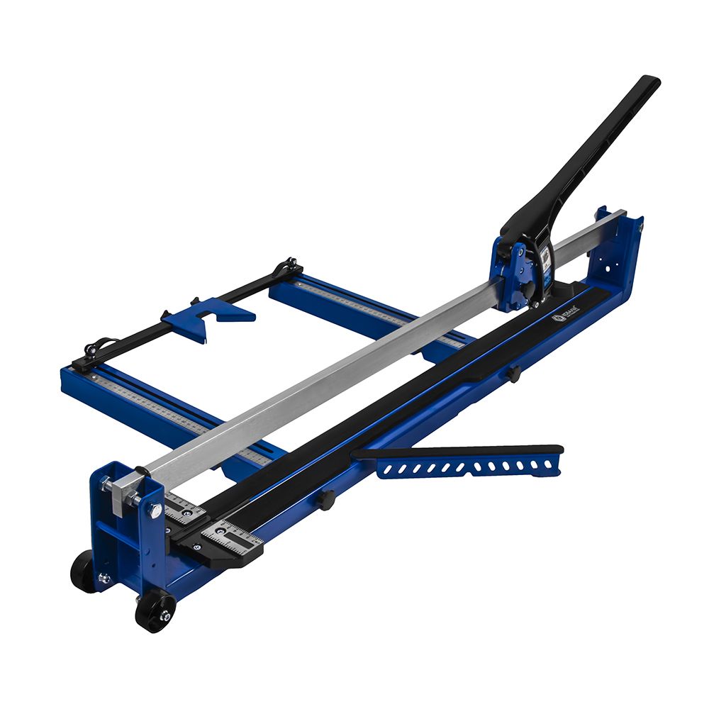 Плиткорез ручной 800 х 16 мм, монорельс, ц/м рама, 1 выносная нога, лаз. ук-ль, трансп. колёса, ролик ВК8 TIN 22х6х6 мм КОБАЛЬТ