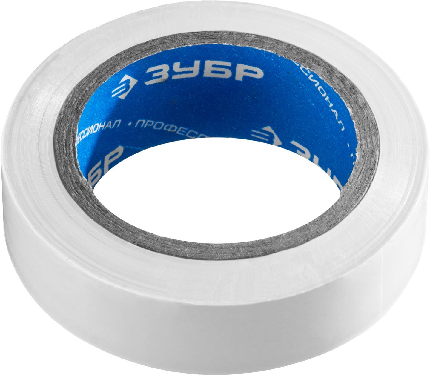 Изолента ПВХ, не поддерживает горение, 10м (0,13х15мм), белая ЗУБР Электрик-10 