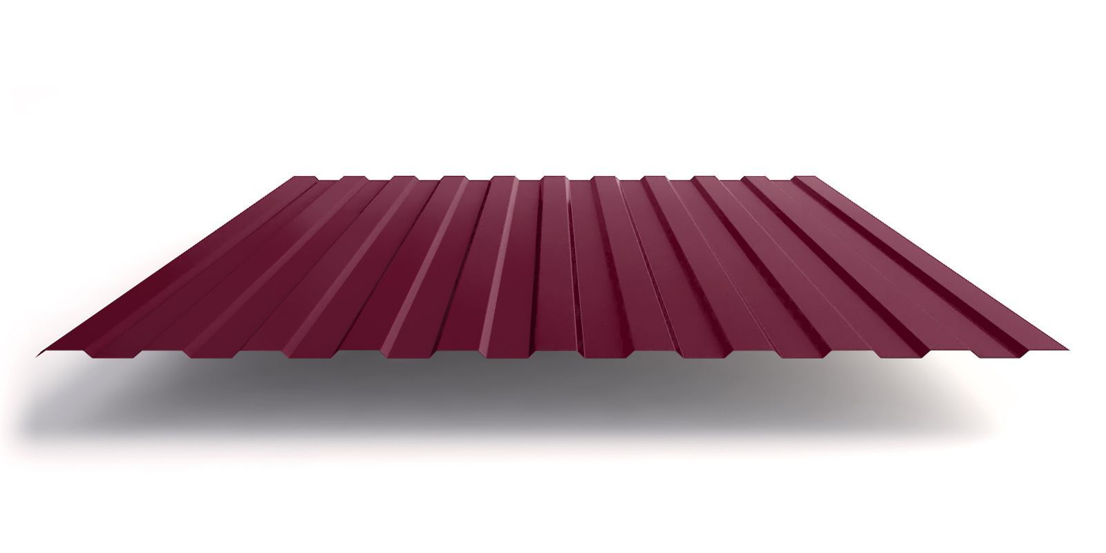 Проф. лист С-8  1,8м*1,2м*0,4мм - вишневый (Ral 3005)