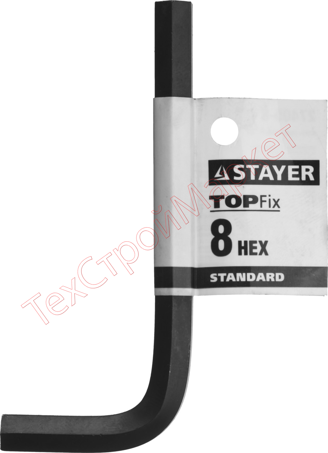 Ключ имбусовый STAYER "STANDARD", сталь, черный, 8мм