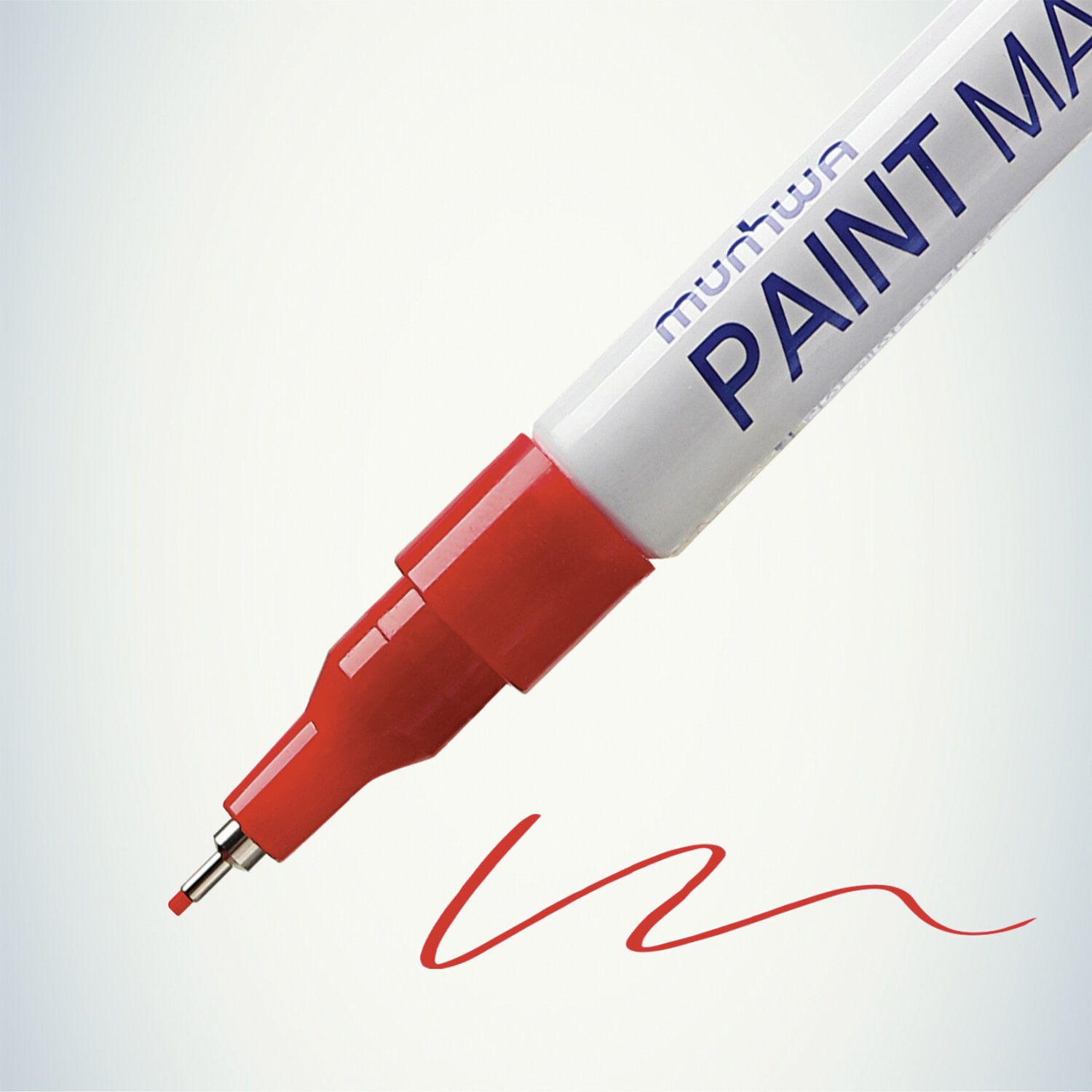 Маркер-краска лаковый MUNHWA "Extra Fine Paint Marker", КРАСНЫЙ, 1 мм, нитро-основа, EFPM-03