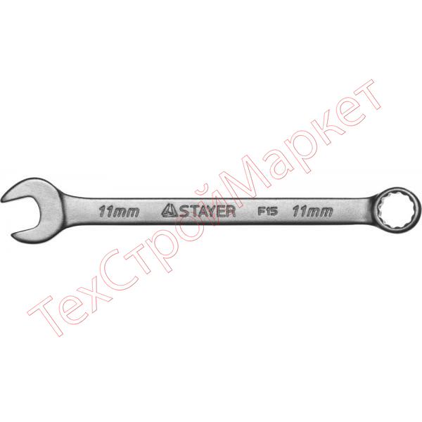 Ключ STAYER "MASTER" гаечный комбинированный, хромированный, 11мм