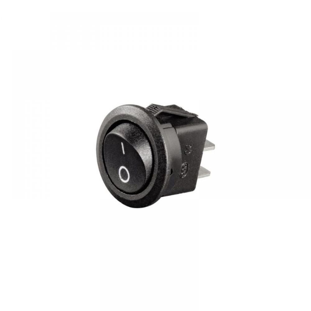 Выключатель клавишный круглый 250V 6А (2с) ON-OFF черный  (RWB-212, SC-214, MRS-102-8)  REXANT