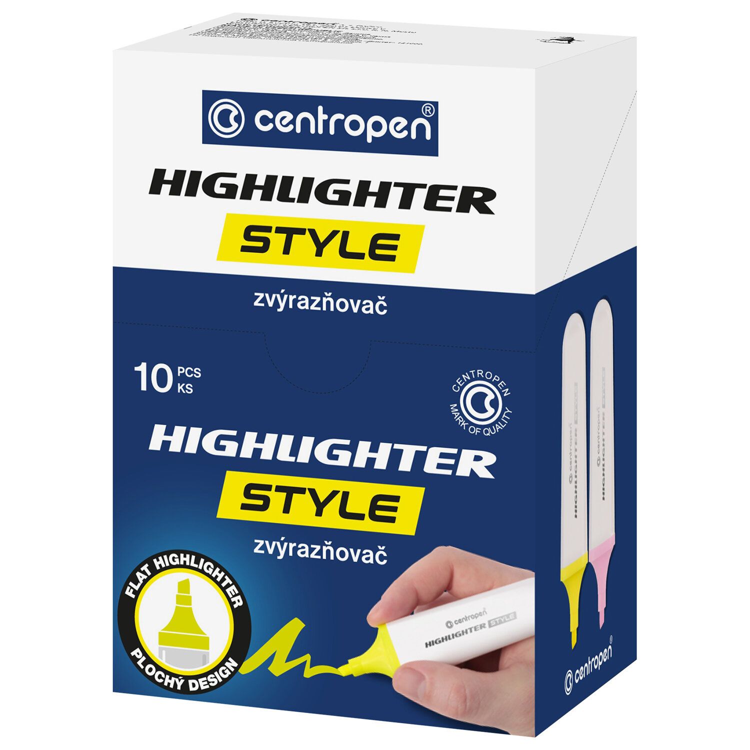 Текстовыделитель РОЗОВЫЙ CENTROPEN "Style", линия 1-4,6 мм, 6252, 4 6252 0153