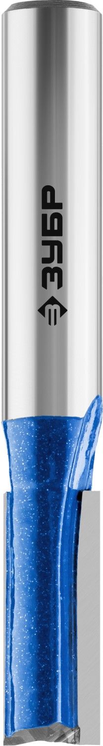 Фреза пазовая прямая с нижними подрезателями, D= 8мм, рабочая длина-20мм, хв.-8 мм, ЗУБР Профессионал