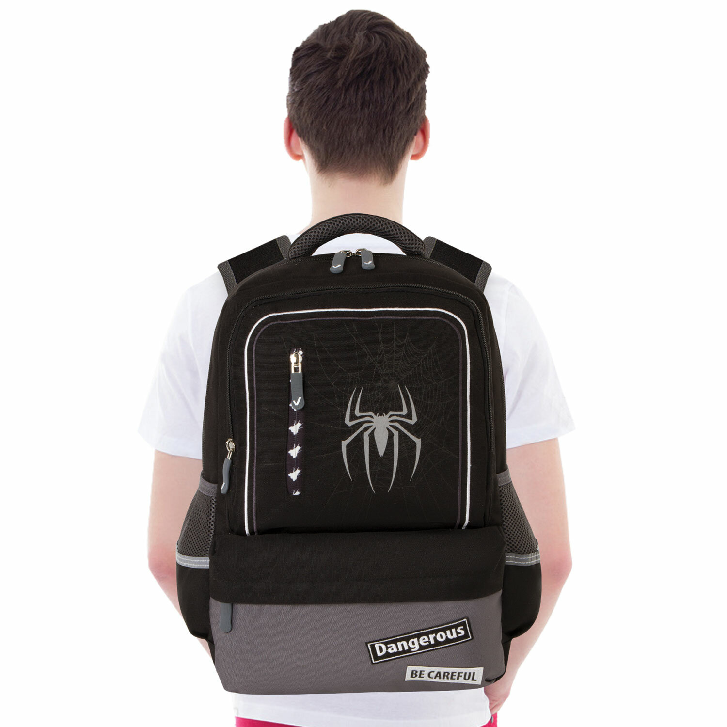 Рюкзак BRAUBERG STAR, "Spider", черный, 40х29х13 см, 229978