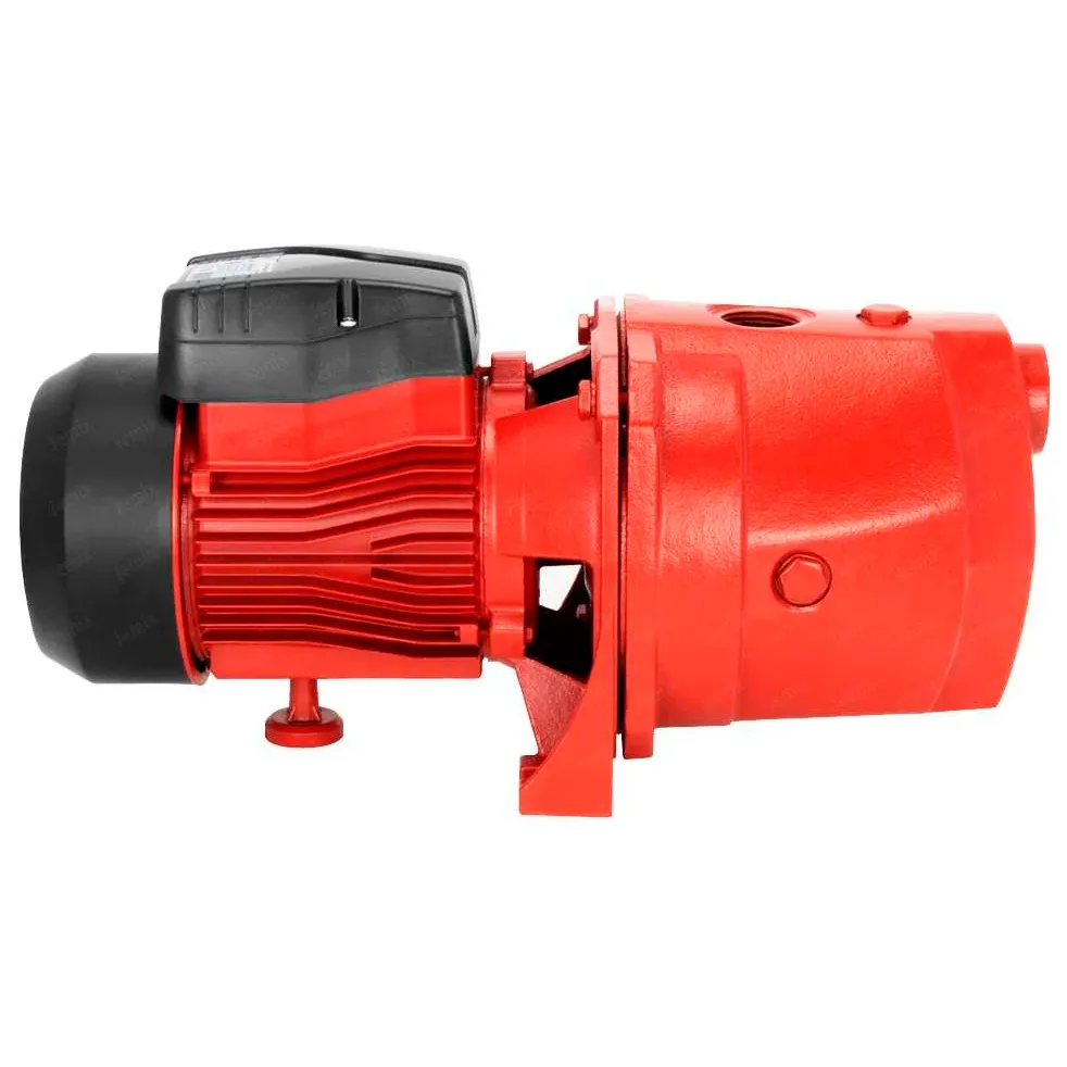 Насос поверхностный, центробежный, МЕДНЫЕ ОБМОТКИ СТАТОРА, 1100 Вт, напор 50 м, произв. 70 л/мин, макс. глуб. всасывания 8 м, Крыльч JEMIX