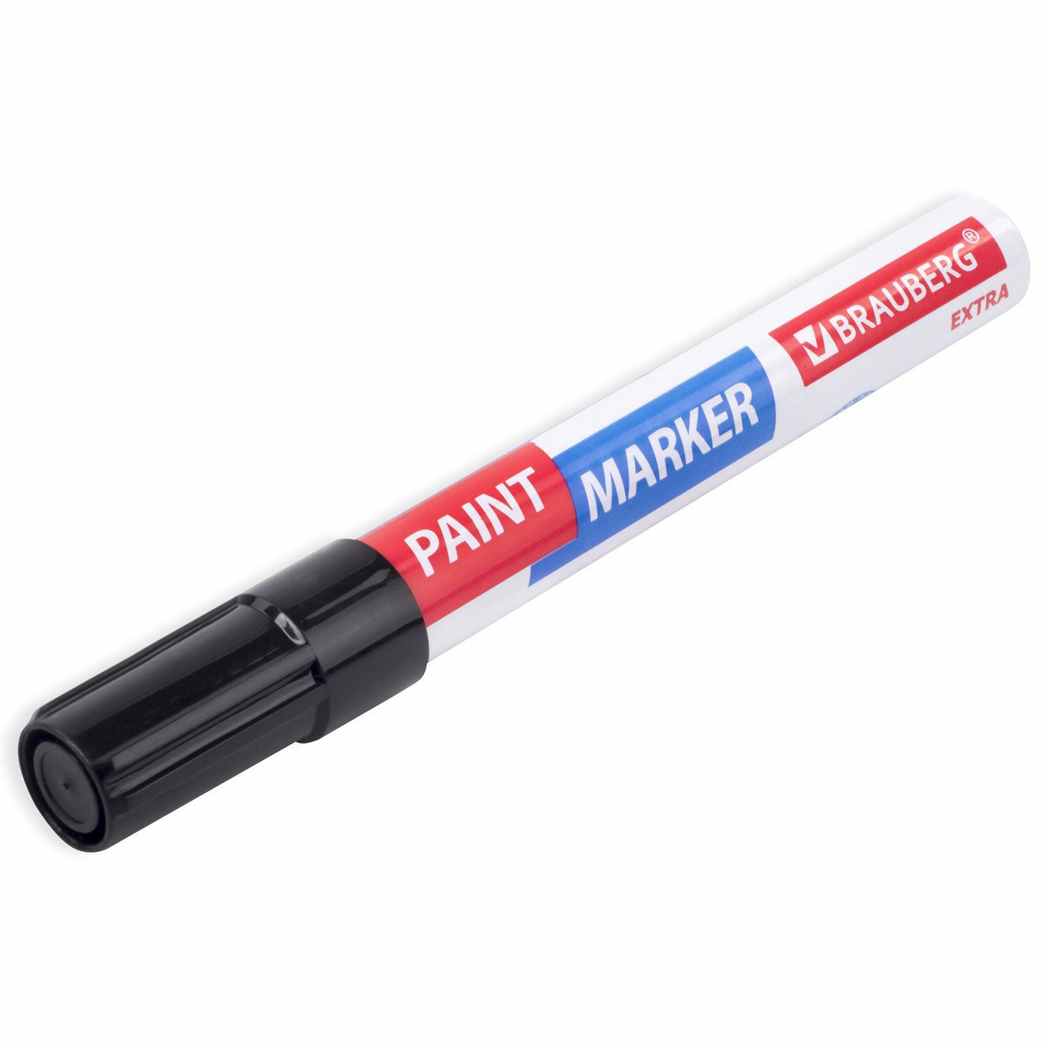 Маркер-краска лаковый EXTRA (paint marker) 4 мм, ЧЕРНЫЕ, НАБОР 3 шт., УЛУЧШЕННАЯ НИТРО-ОСНОВА, BRAUBERG, 151999