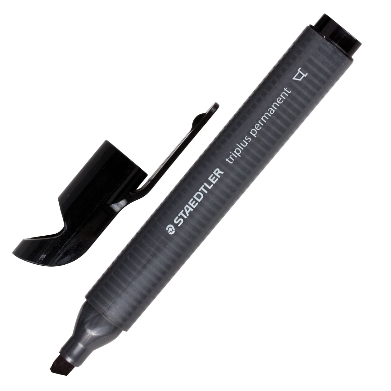 Маркер перманентный STAEDTLER (Германия) "Triplus", ЧЕРНЫЙ, трехгранный, скошенный наконечник, 3-5 мм, 3550-9