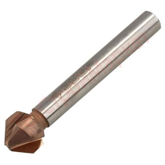 Зенкер ЗУБР конус.цилиндрич.с 3-я реж. кром ст.P6M5 с кобальт.покрыт.d 12,4х56 мм, хвост.d 8мм, для